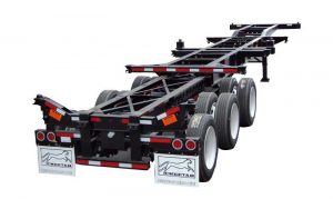 Cheetah Chassis 20'-40' MAXIMIZER 12-PIN 3-AXLE FLIP-UP REAR BOLSTER CHASSIS 20-40-max-12-pin-3-axle