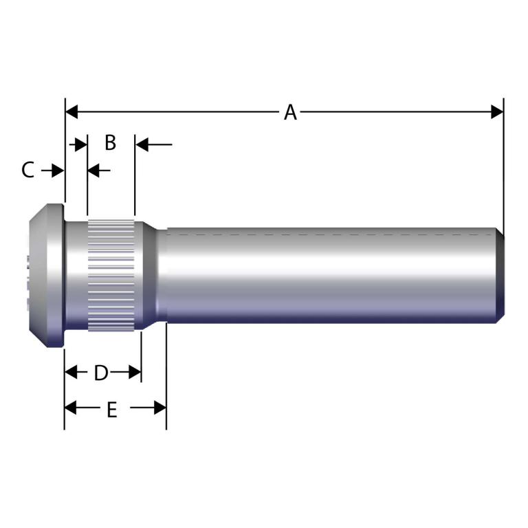 Gunite Disc Wheel Bolt W1203L