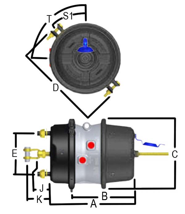 Haldex Gold Seal Spring Brake GC2424L