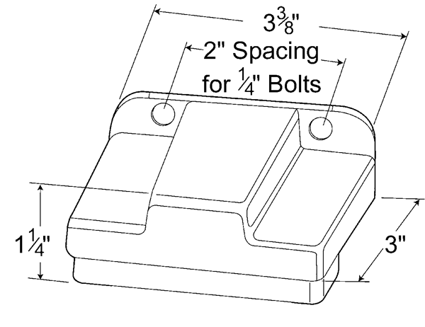 Grote License Light Mounting Brackets 43830