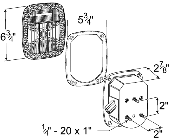 Grote Ford Stop Tail Turn Box Light 53792