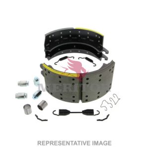 Meritor Reman Brake Shoe Lined Shoe Kit With Hardware Reman XKEG24707QP