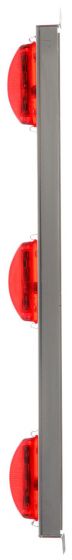 Truck-Lite 15 Series LED Identification Bar Rectangular Red 3 Lights 6in Centers Silver Kit 15050R - image 1 of 2