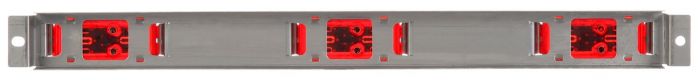 Truck-Lite 15 Series LED Identification Bar Rectangular Red 3 Lights 6in Centers Silver Kit 15050R - image 2 of 2