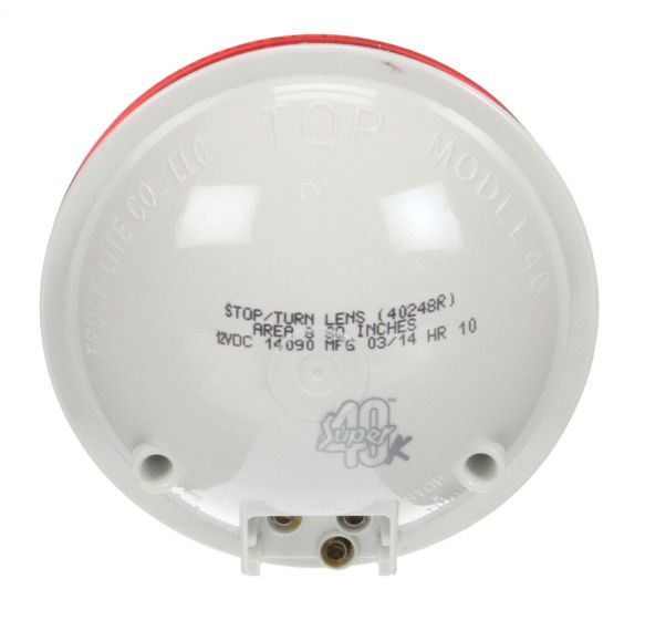 Truck-Lite Super 40 Incandescent Red Round 1 Bulb Stop PL3 Turn Tail Reflectorized 40248R - image 2 of 2