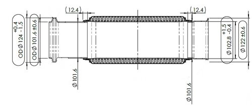 Dinex Exhaust Bellow Volvo 8CA007 - image 1 of 2