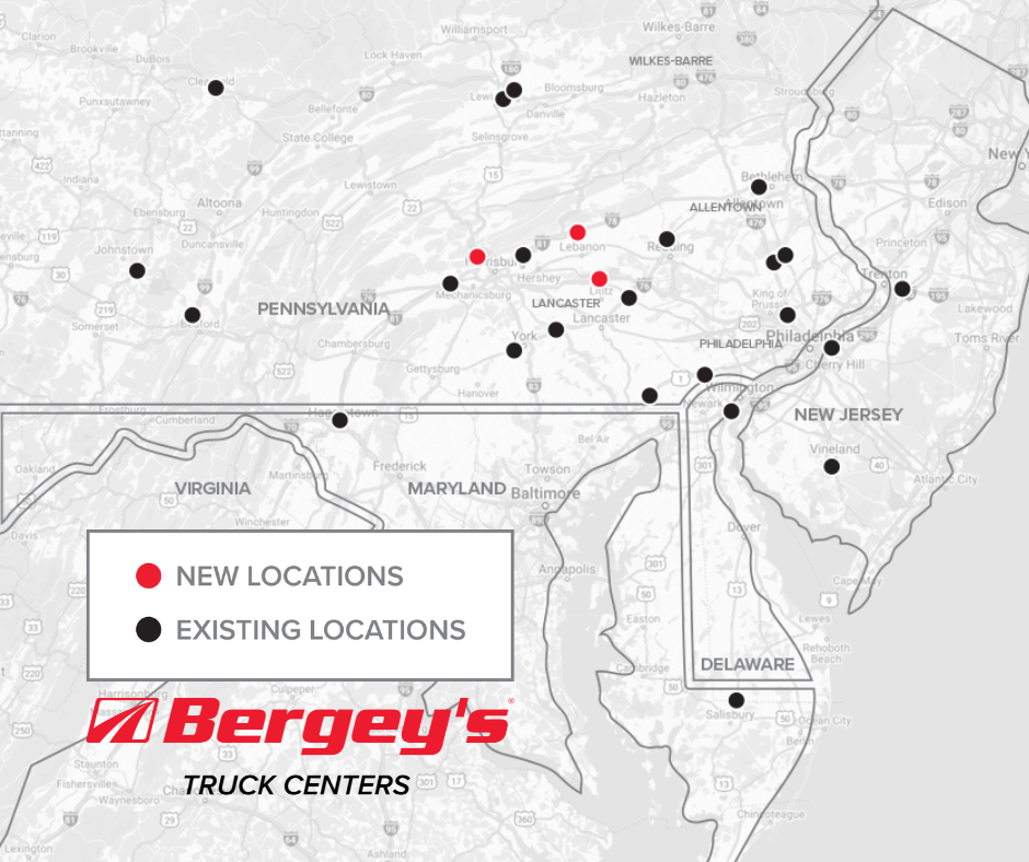 bergeys and new lesher locations map