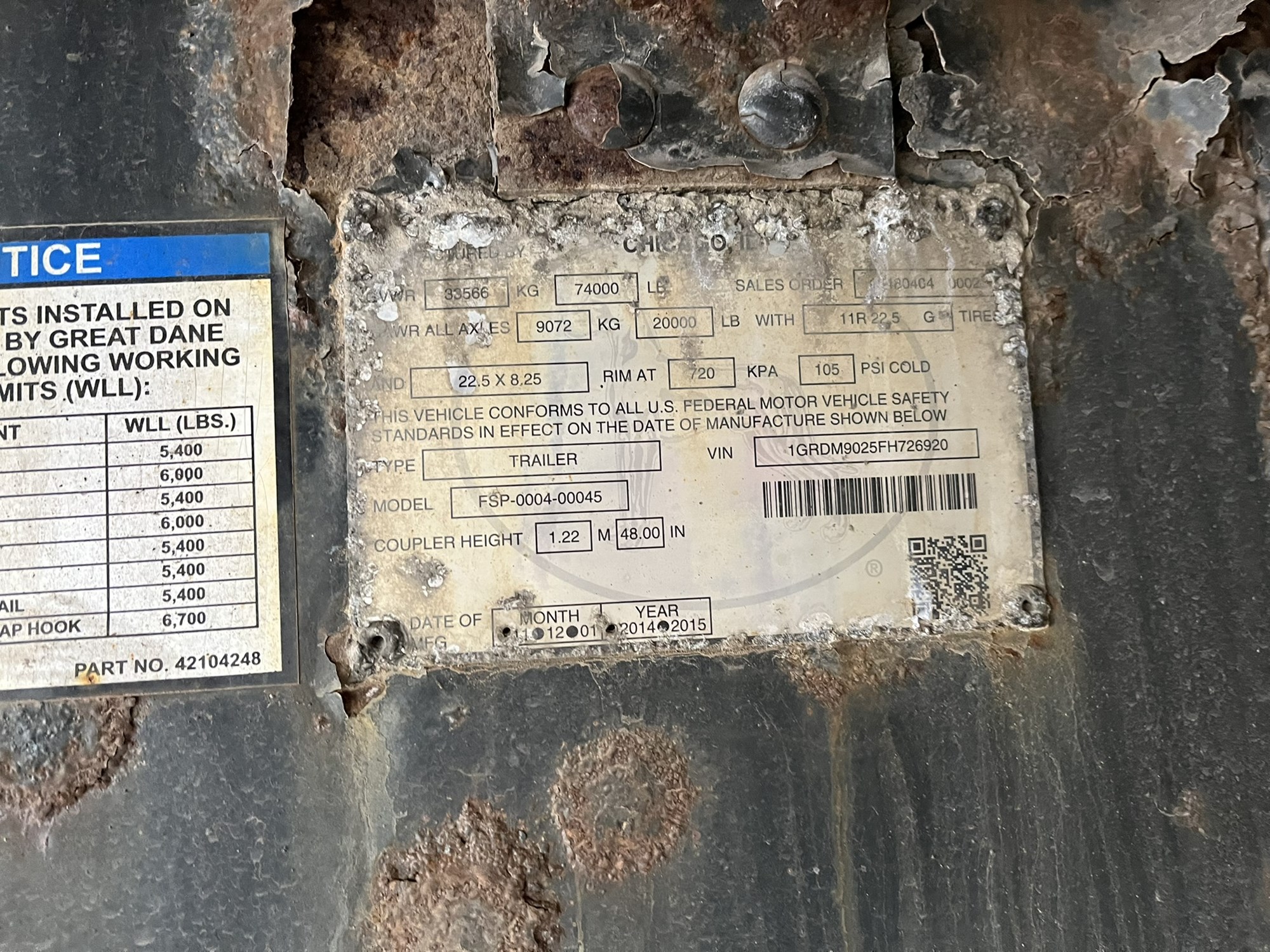 2015 GREAT DANE TRAILER - image 3 of 6